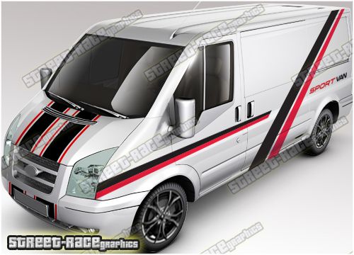 Ford Transit MK7 full 003 - racing stripes