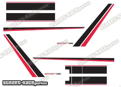 Ford Transit MK7 full 003 - racing stripes - Image 2