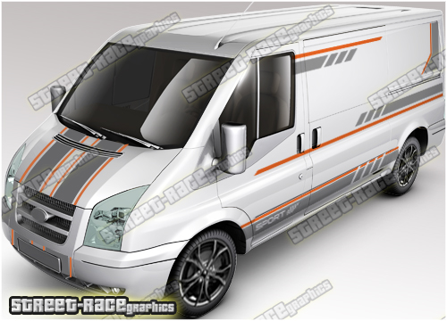 Ford Transit MK7 full 006 - racing stripes