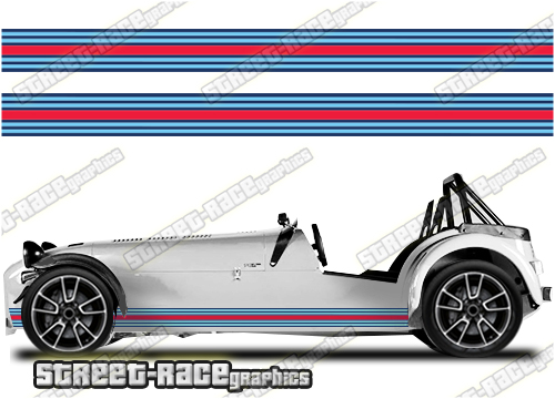 Caterham Martini racing stripes 001A