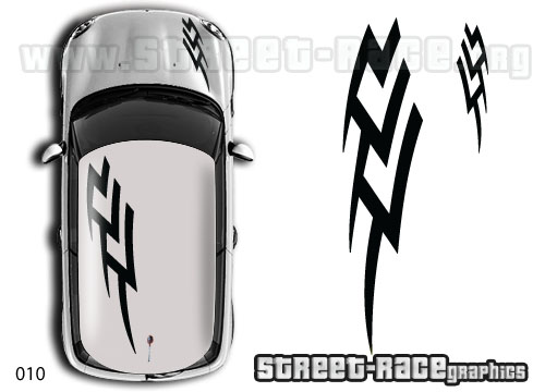 Mini 010 Tribal roof & bonnet decals