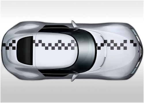 OTT013 Chequered square stripes 300mm