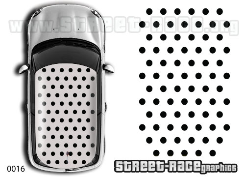 Mini 016 roof polka dots stickers