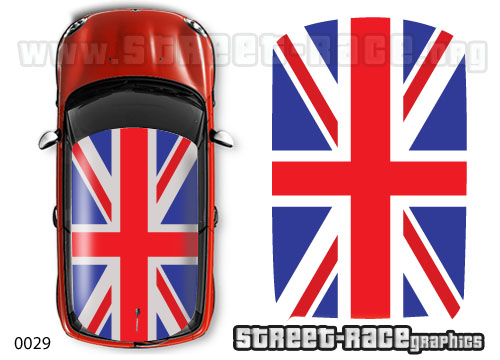Mini 029 Union Jack roof sticker