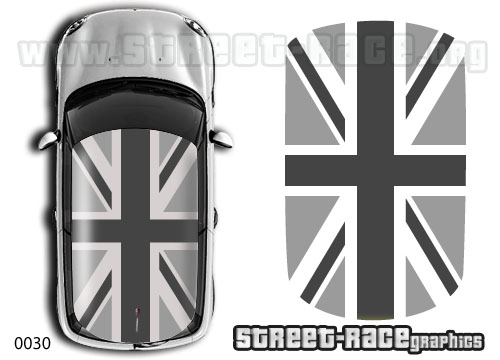 Mini 030 Union Jack roof graphics