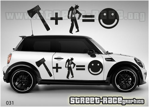 Mini Zombie killer decals 028