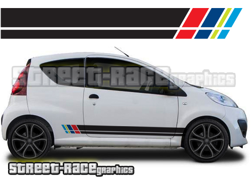 Peugeot 107 racing stripes 001