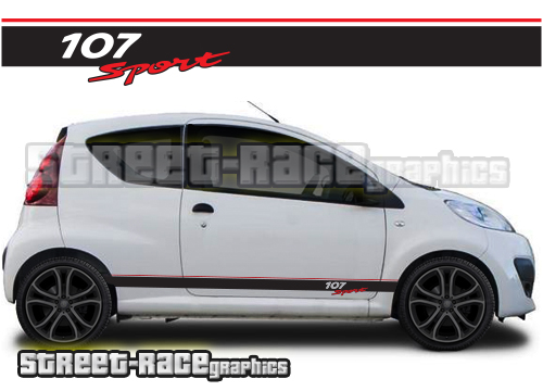 Peugeot 107 racing stripes 002
