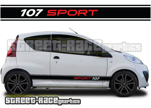 Peugeot 107 racing stripes 004 - sport