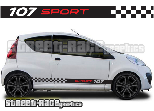 Peugeot 107 racing stripes 007