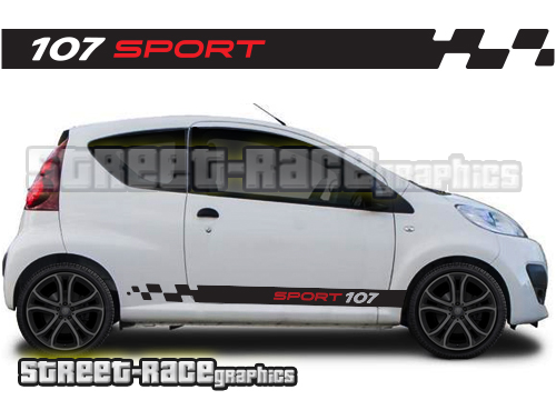 Peugeot 107 racing stripes 012