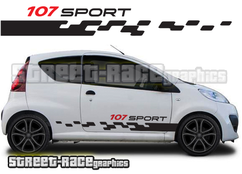 Peugeot 107 racing stripes 014 - sport