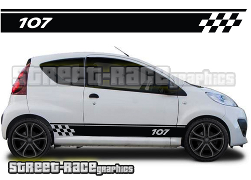 Peugeot 107 racing stripes 021
