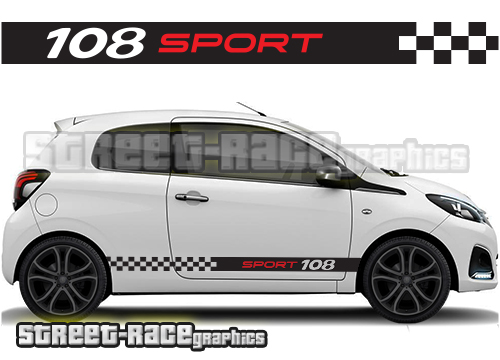 Peugeot 108 racing stripes 007