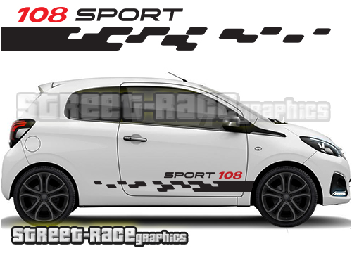 Peugeot 108 racing stripes 014 - sport