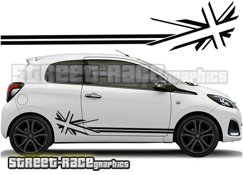 Peugeot 108 racing stripes 019 - Union Jack