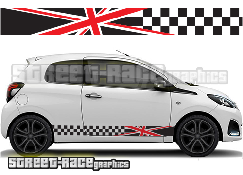 Peugeot 108 racing stripes 020 Union Jack