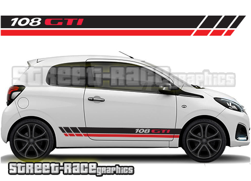 Peugeot 108 racing stripes 029 - GTI