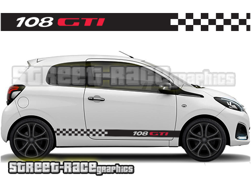 Peugeot 108 racing stripes 030 - GTI