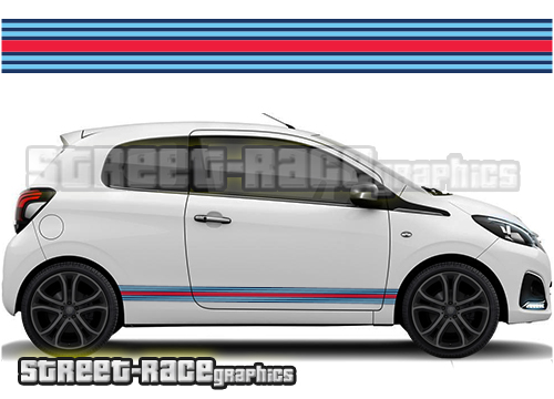 Peugeot 107 108 Martini racing stripes 001