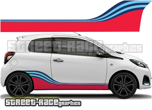 Peugeot 107 108 Martini racing stripes 005