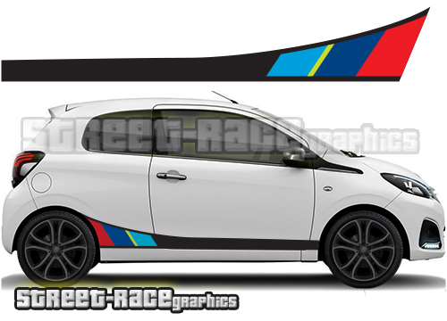 Peugeot 107 108 printed racing stripes 002