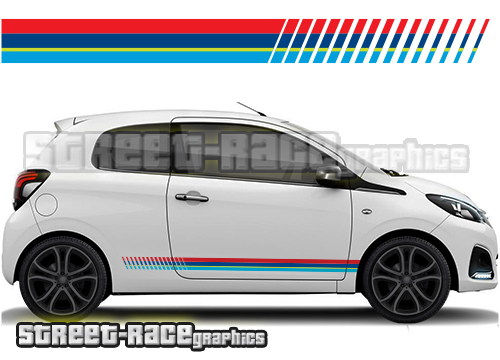 Peugeot 107 108 printed racing stripes 003