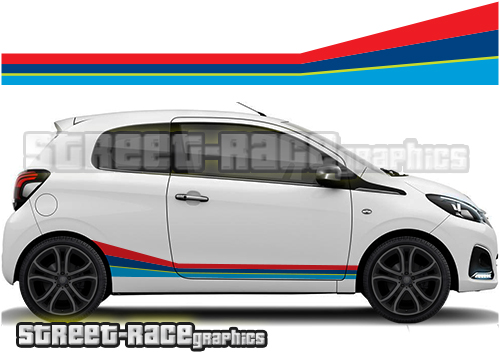 Peugeot 107 108 printed racing stripes 004