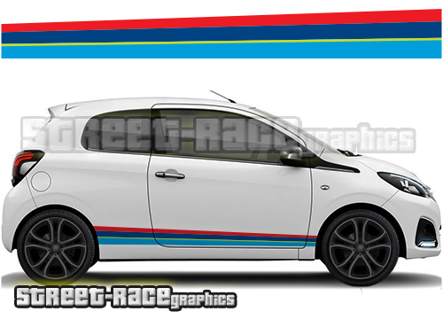 Peugeot 107 108 printed racing stripes 005