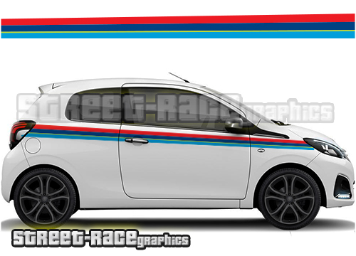 Peugeot 107 108 printed racing stripes 006