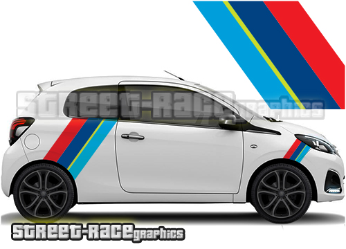 Peugeot 107 108 printed racing stripes 008