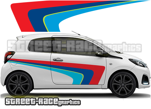 Peugeot 107 108 printed large side graphics 009