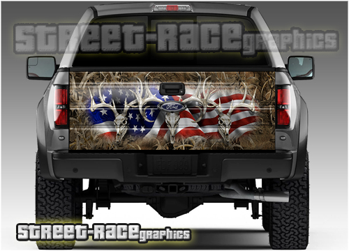 1107 - Tailgate wrap (American Buck Grassland camouflage)