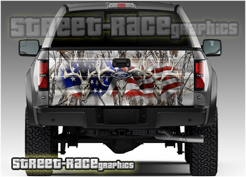 1111 - Tailgate wrap (American Buck Snowstorm camouflage)