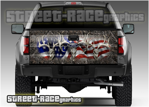 1112 - Tailgate wrap (American Buck Woodland Ghost camouflage)