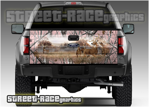 1125 - Tailgate wrap (Buck pink Snowstorm camouflage)