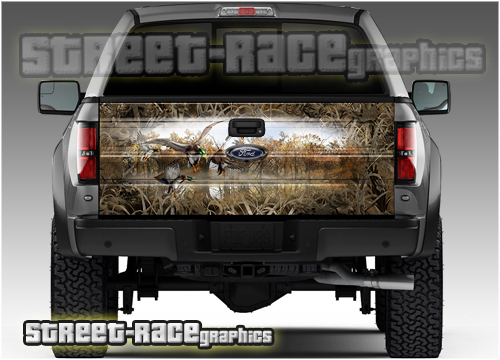 1128 - Tailgate wrap (Duck Mallard Grassland camouflage)
