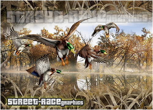 1128 - Tailgate wrap (Duck Mallard Grassland camouflage) - Image 2