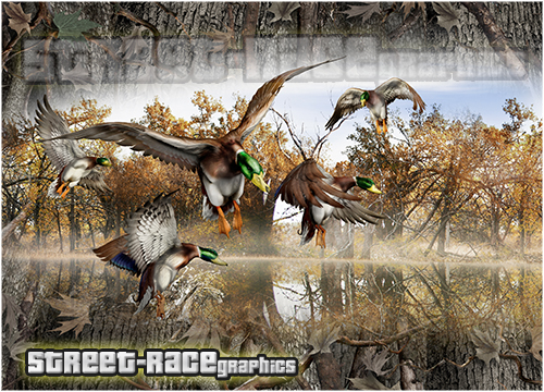 1129 - Tailgate wrap (Duck Mallard Marshland camouflage) - Image 2