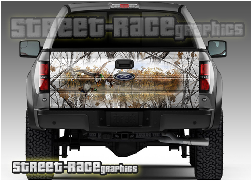 1131 - Tailgate wrap (Duck Mallard Snowstorm camouflage)