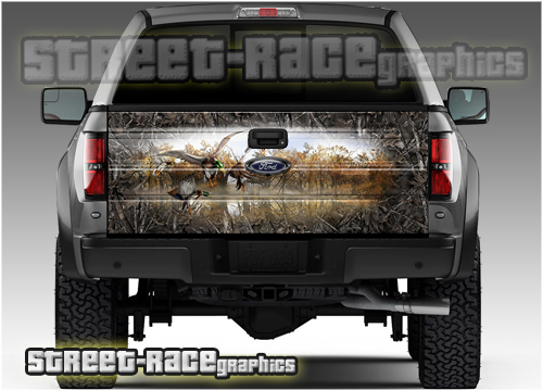 1133 - Tailgate wrap (Duck Mallard Woodland Ghost camouflage)