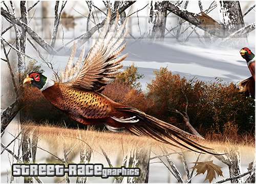 1138 - Tailgate wrap (Pheasants Snowstorm camouflage) - Image 2