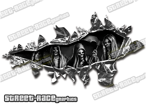 123 Ripped Metal PAIR 200mm x 135mm