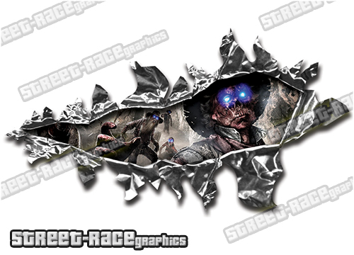 125 Ripped Metal PAIR 200mm x 135mm