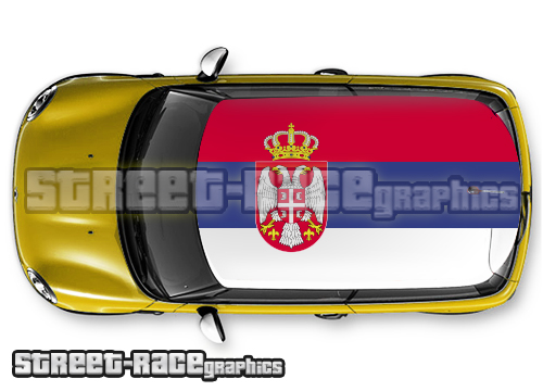 130 - Serbia flag roof wrap