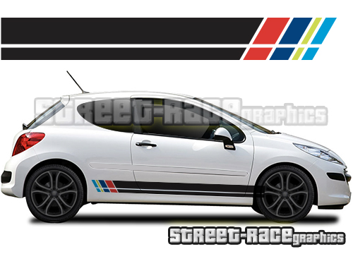 Peugeot 207 racing stripes 001