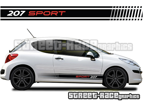Peugeot 207 racing stripes 003A