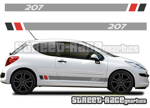 Peugeot 207 racing stripes 007