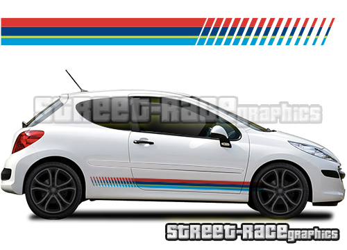 Peugeot 207 208 printed racing stripes 003