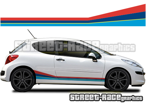 Peugeot 207 208 printed racing stripes 004